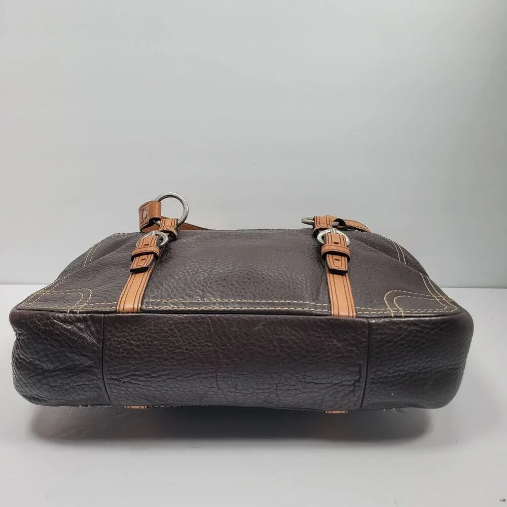 Coach Chelsea Women's Brown Pebbled Leather 2 Handles Tote Bag - Picture 6 of 11